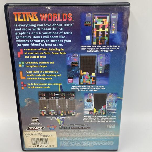 Tetris Worlds (Sony PlayStation 2, 2002) PS2 - CIB - Complete w/ Manual - Picture 3 of 7